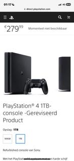 Playstation 4 1TB, Spelcomputers en Games, Spelcomputers | Sony PlayStation 4, Met 1 controller, Gebruikt, Ophalen