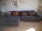 Antraciet hoekbank met lounge, Ophalen, Modern minimalistisch, 100 tot 125 cm, Hoekbank