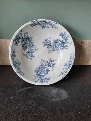 unieke antieke vintage delfts blauwe waskom beschikbaar voor biedingen