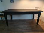 Eetkamertafel hout klassiek zwart geverfd, Huis en Inrichting, Tafels | Eettafels, Ophalen of Verzenden, Gebruikt, Rechthoekig