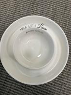 Aardewerk Bord en Kom Set Maison Riviera, Huis en Inrichting, Keuken | Servies, Gebruikt, Ophalen of Verzenden, Bord(en), Overige stijlen