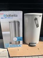 Brabantia Flatback+ Pedaalemmer 30 Liter nieuw in doos, 30 tot 40 liter, Ophalen of Verzenden, Nieuw, Kunststof