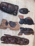 Allerlei Afrikaanse beeldjes en maskers ebbenhout etc, Antiek en Kunst, Kunst | Niet-Westerse kunst, Ophalen of Verzenden