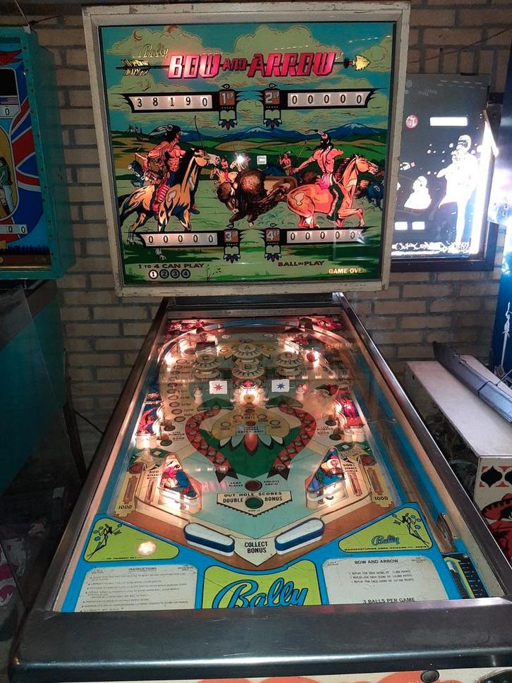 Flipperkast bally bow and arrow, Verzamelen, Automaten | Flipperkasten, Gebruikt, Mechanisch, Flipperkast, Bally, Ophalen
