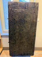 Antiek houten deurpaneel - India (19e eeuw) - Teak, Doe-het-zelf en Verbouw, Deuren en Horren, Ophalen, Gebruikt, 80 tot 100 cm