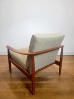 Vintage fauteuil in teak van Carl Straub, 1960, Ophalen, Hout, Gebruikt, 75 tot 100 cm