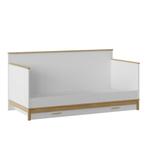 Etto kajuitbed/bedbank - 90x200 - Wit/eikenkleur