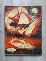Groenewegen - Compositie met boten onder de zon - 1965, Ophalen of Verzenden