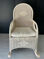Schommelstoel, Huis en Inrichting, Stoelen, Riet of Rotan, Gebruikt, Wit, Ophalen of Verzenden