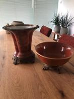Vase en bowl, Huis en Inrichting, Woonaccessoires | Vazen, Ophalen, Overige materialen, Gebruikt, Overige kleuren