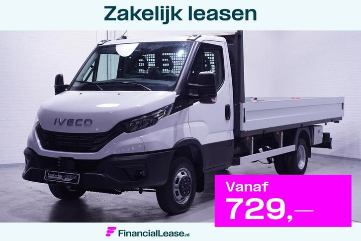 Iveco Daily 35C18 180 pk Open Laadbak Navi, BPM vrij LxBxH 4, Auto's, Bestelauto's, Bedrijf, Lease, Financial lease, ABS, Airbags