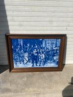 Delfts Blauw Tegeltableau De Nachtwacht, Antiek en Kunst, Ophalen of Verzenden