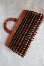 Wooden handbag, Sieraden, Tassen en Uiterlijk, Tassen | Damestassen, Ophalen of Verzenden, Gebruikt, Bruin, Handtas