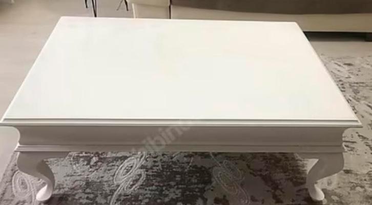 Stijlvolle witte salontafel, Huis en Inrichting, Tafels | Salontafels, Zo goed als nieuw, Minder dan 50 cm, 100 tot 150 cm, 100 tot 150 cm