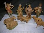 oudere kerststal figuurtjes 9-delig deels Fontanini Italy, Ophalen of Verzenden