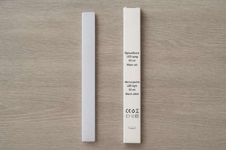 LED lamp 50 cm – oplaadbaar via USB – warm wit licht, Caravans en Kamperen, Zaklampen, Nieuw, Accu, Ophalen of Verzenden