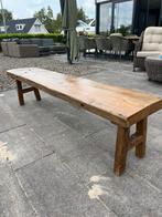 Eiken houten eettafel bankje, Ophalen, Gebruikt, 150 tot 200 cm, Eikenhout