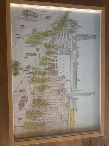 Schilderij Coolsingel Rotterdam - Bob van der Louw beschikbaar voor biedingen