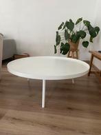 Witte salontafel, Minder dan 50 cm, Rond, Ophalen of Verzenden, Zo goed als nieuw