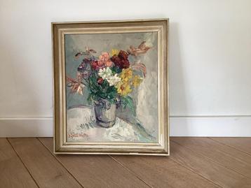 Klassiek Bloemstilleven van Louise Sinclair de Rochmont beschikbaar voor biedingen