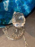 Bergkristal azeztuliet XL hanger beschermt hoge trilling TIP, Ophalen of Verzenden, Nieuw, Zilver