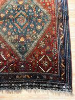 Antik Perzisch Tapijt Qashqai ( Carpet / Rug ) 171 x 124 cm, Gebruikt, Wol, Ophalen of Verzenden, NA