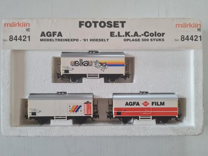 AGFO goederenwagonset 84421 H0, Hobby en Vrije tijd, Modeltreinen | H0, Gebruikt, Wagon, Gelijkstroom, Ophalen of Verzenden