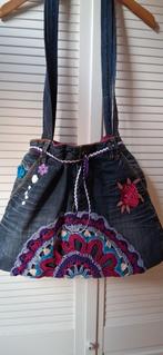 Handgemaakte tas van spijkerbroek, Ophalen of Verzenden, Gebruikt, Blauw, Handtas