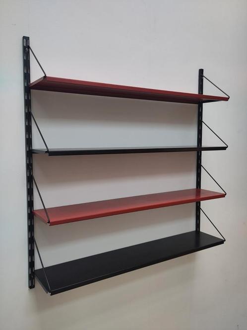 Vintage metalen wandrek Pilastro boekenrek metaal rek, Huis en Inrichting, Woonaccessoires | Wandplanken en Boekenplanken, Gebruikt