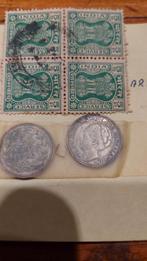 Zegels India & Wilhelmina 25 cent 1928, Ophalen of Verzenden, Nederland en Buitenland, Munten en Bankbiljetten