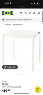 Tafel IKEA wit 2x, Ophalen, Gebruikt, Vierkant, 50 tot 100 cm