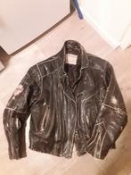 Mooi oud leren jack, Ophalen, Zo goed als nieuw, Maat 56/58 (XL), Zwart