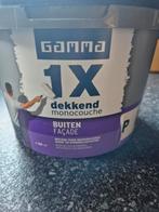 Muurverf buiten 1x dekkend 2,5L, Doe-het-zelf en Verbouw, Verf, Beits en Lak, Ophalen, Zo goed als nieuw, Beige