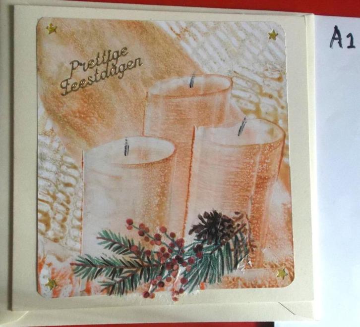 kerstkaarten zelfgemaakt  in encaustiek techniek, Hobby en Vrije tijd, Kaarten | Zelfgemaakt, Nieuw, Kerst, Ophalen of Verzenden
