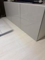 IKEA BESTA GRIJS MET BIJPASSEND BLAD, Huis en Inrichting, Ophalen, Zo goed als nieuw, Enkelwandige keuken
