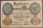 Bankbiljet Duitsland 20 Mark 1908, Verzenden, Duitsland, Los biljet