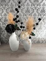 2 leuke vazen met bloemen, Ophalen of Verzenden, Zo goed als nieuw
