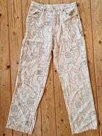 Monki Jeans - Crème Wit met Artistieke Print - Maat M, Kleding | Dames, Monki, Ophalen of Verzenden, Wit, W28 - W29 (confectie 36)