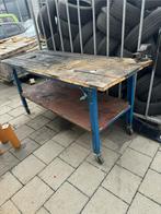 Werkbank met bankschroef, Doe-het-zelf en Verbouw, Werkbanken, Ophalen, Zo goed als nieuw, 170 cm of meer, Bankschroef
