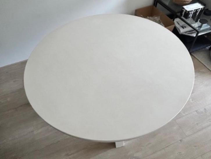 Eettafel WOOOD Rhonda-129 cm- massief eikenhout, Huis en Inrichting, Tafels | Eettafels, Zo goed als nieuw, 100 tot 150 cm, 100 tot 150 cm