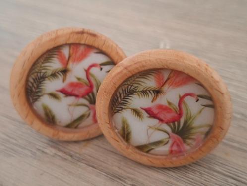 Houten kastknop wandhaak flamingo, Huis en Inrichting, Woonaccessoires | Overige, Nieuw, Ophalen of Verzenden