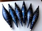 6 Prachtige Vintage glazen kerstboom pegels, Diversen, Kerst, Verzenden, Zo goed als nieuw