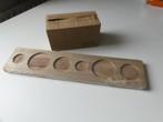 Serveerplank hout en 6 glaasjes FesZtoon, Huis en Inrichting, Ophalen of Verzenden, Nieuw