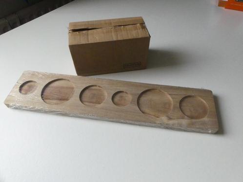 Serveerplank hout en 6 glaasjes FesZtoon, Huis en Inrichting, Keuken | Keukenbenodigdheden, Nieuw, Ophalen of Verzenden