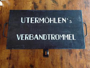 Vintage Verbandtrommel Utermöhlen's, jaren 30-50 beschikbaar voor biedingen