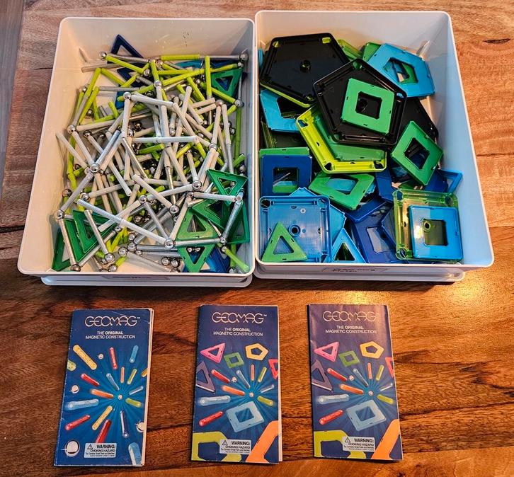 Grote set Geomag incl glow in the dark *zgan*, Kinderen en Baby's, Speelgoed | Educatief en Creatief, Zo goed als nieuw, Bouwen