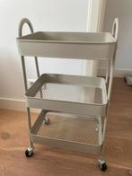 Roltafel Trolley beige met remmen, Huis en Inrichting, Keuken | Keukenelementen, Ophalen, Beige, 50 tot 100 cm, Zo goed als nieuw