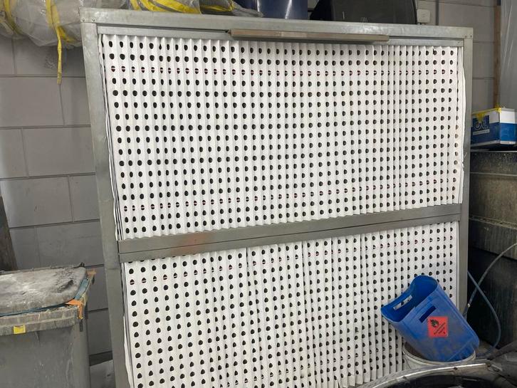 Verf-afzuigwand met nieuw filter en afvoerbuizen, Zakelijke goederen, Machines en Bouw | Industrie en Techniek, Ophalen of Verzenden