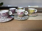 Illy art Collection 1998 Rauschenberg Espresso Cups, Ophalen of Verzenden, Zo goed als nieuw, Overige stijlen, Kop(pen) en/of Schotel(s)