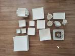 Wit vierkant servies set, Huis en Inrichting, Keuken | Servies, Ophalen, Gebruikt, Effen, Porselein